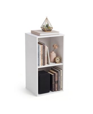 2-Cube Engineered Wood Vertical or Horizontal Bookcase with Anti-Tip Kit