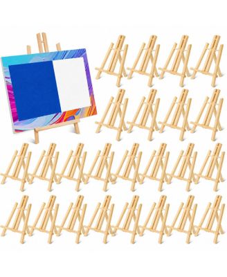 16in Solid Pine Wood Tabletop Easels Foldable Display Stand for Painting Parties and Home Decor