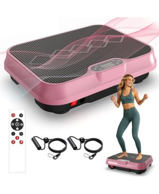 Vibration Plate Exercise Machine, Adjustable Speed Vibration Platform with Remote Control and Resistance Bands,for Home Gym Office