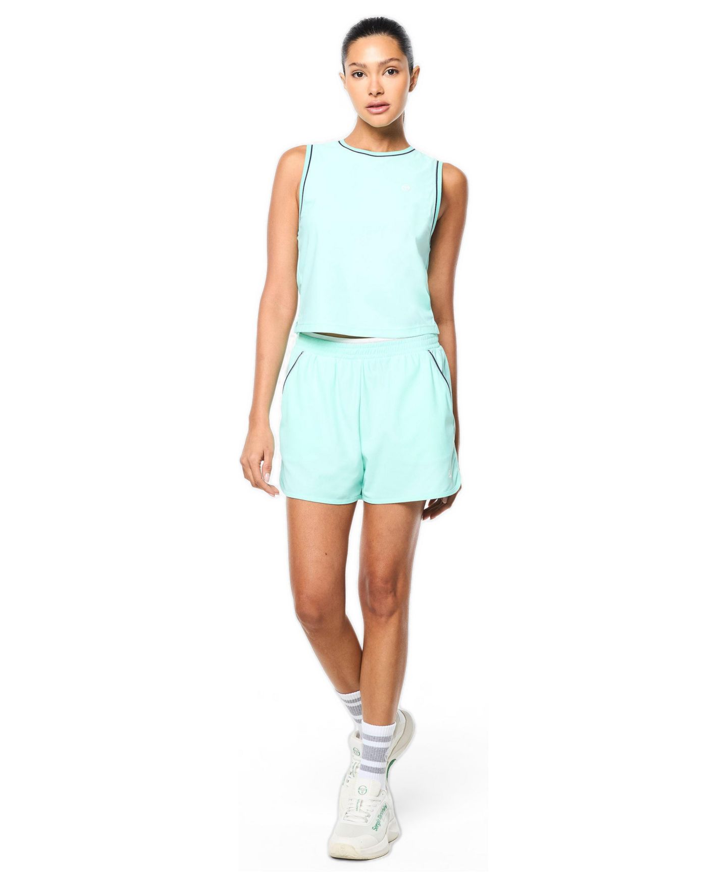 Женский топ Sergio Tacchini Rina Tennis Pique Double-Piping, цвет: Пляжный — фото 2