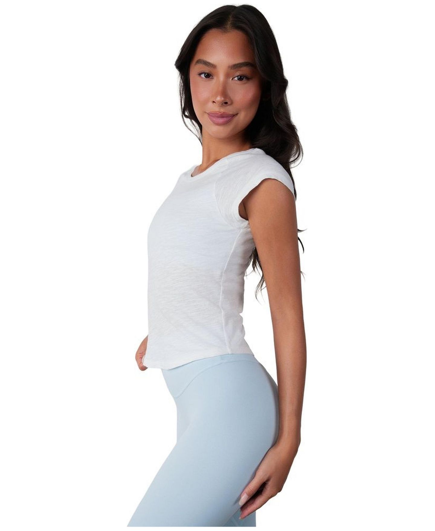Женская футболка Vitality Whisper Raglan-Sleeve Curved-Hem, цвет: Снежный — фото 3