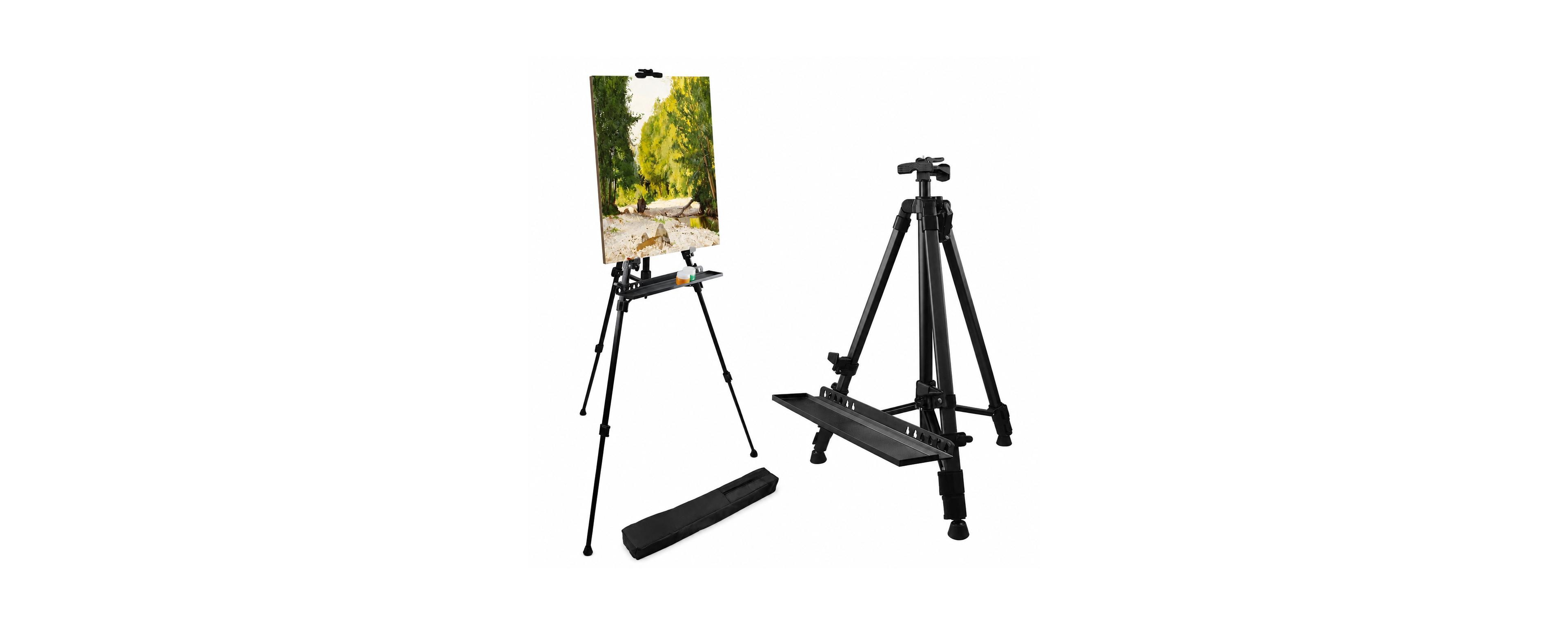 Aeelike Adjustable Aluminum Artist Easel Stand 17 to 66 Inch Height Foldable For Painting Display