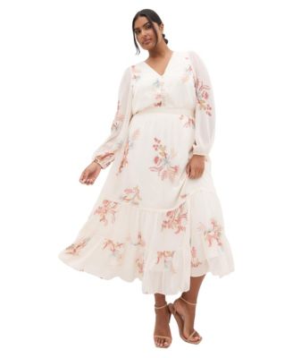 Plus Size Kiki Long-Sleeve Floral Maxi Dress