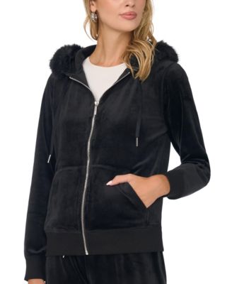 Women's Faux Fur Full-Zip Hoodie