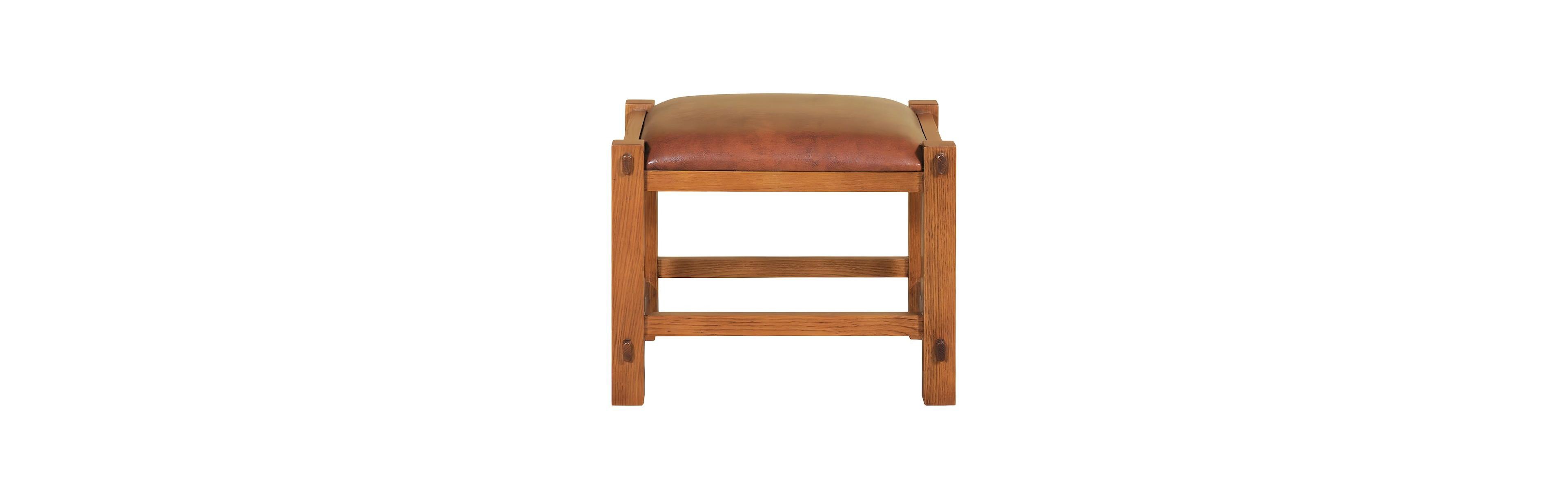 Starlight Canyon Home Solid Wood Mission Spindle Bar Stool, Leather Seat