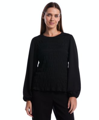 Women's Long-Sleeve Puff-Sleeve Blouse
