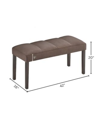 Strata Velvet Upholstered Dining Bench