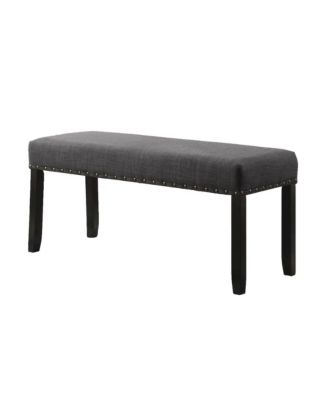Biony Fabric Dining Bench with Nailhead Trim