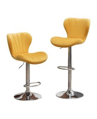 Ellston Upholstered Adjustable Swivel Barstools