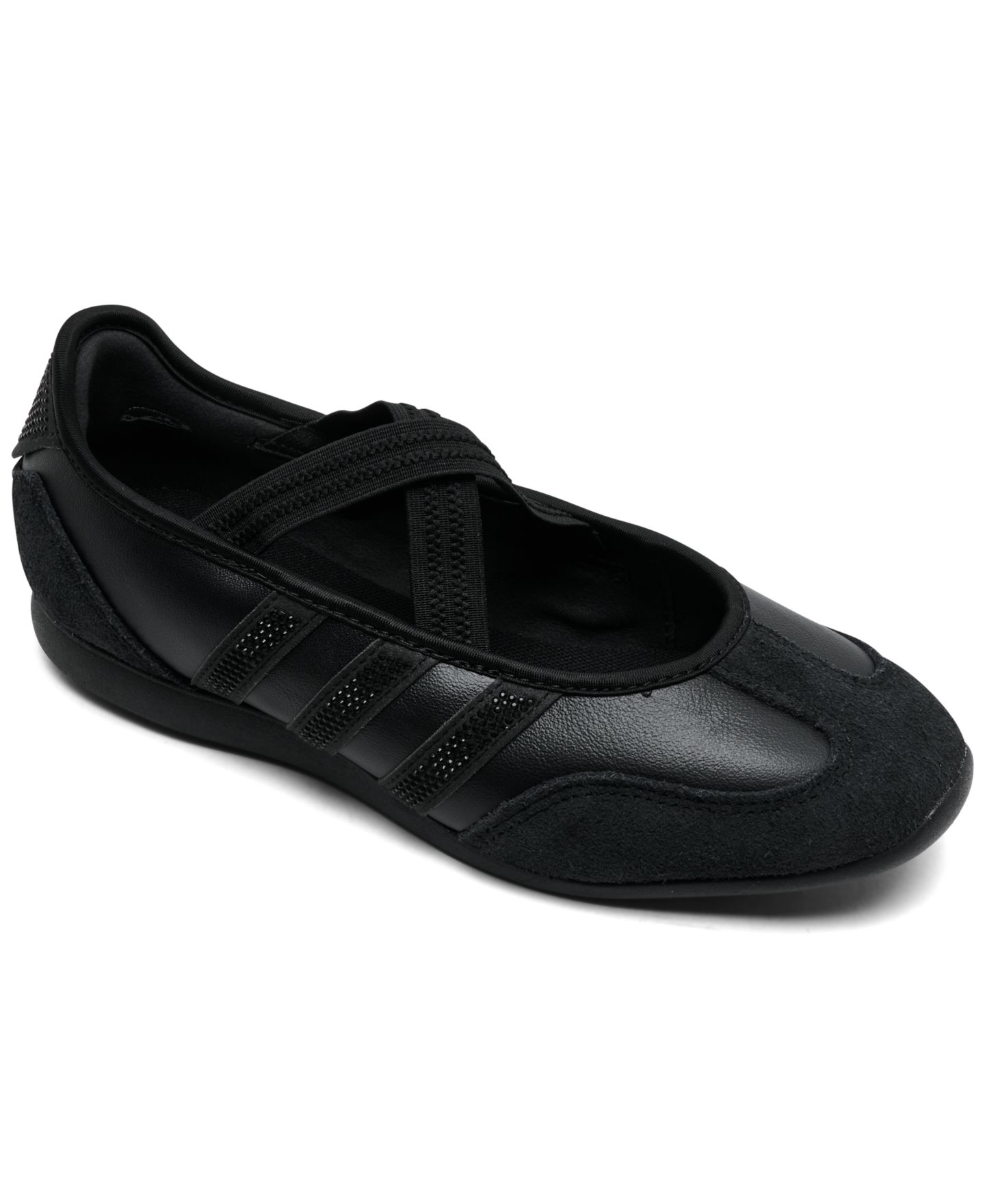 Женские балетки adidas Barreda Round-Toe Memory Foam Mary Jane, цвет: Чёрный — фото 1
