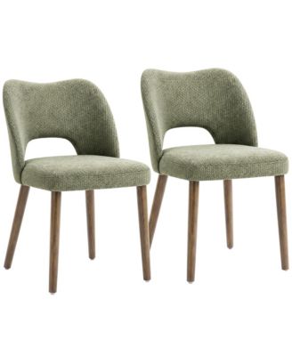 Dining Chairs Set of 2 with Chenille Upholstery,