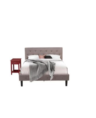 NL14Q-1DE13 2 Pc Queen Bed Set - 1 Bed Fabric Headboard and 1 Night Stand