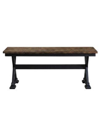Chicory and Transitions Bench with Distressed Finish for Living Room