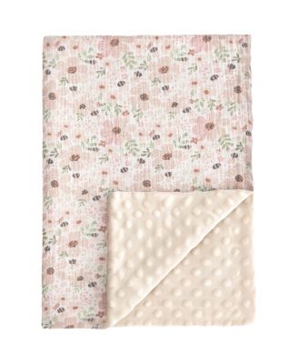 Lyra Reversible Plush Dot Minky Baby Blanket