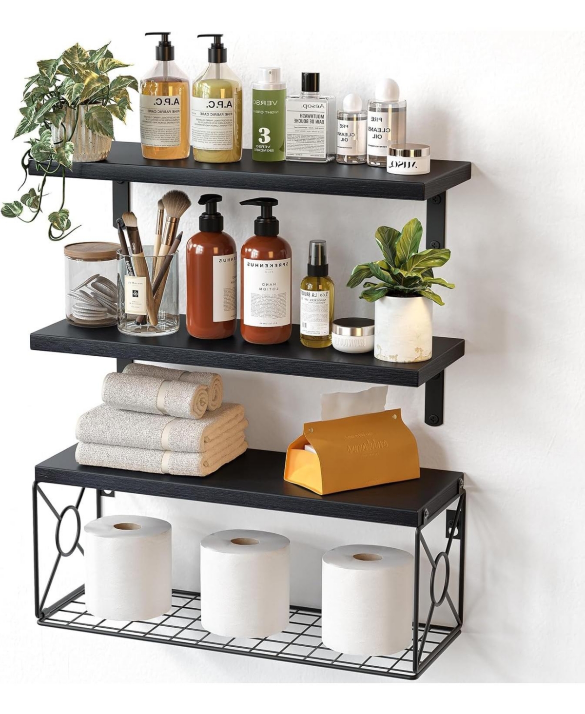 Cyqbd Bathroom Hardware Shelves Storage Basket Set Of 3