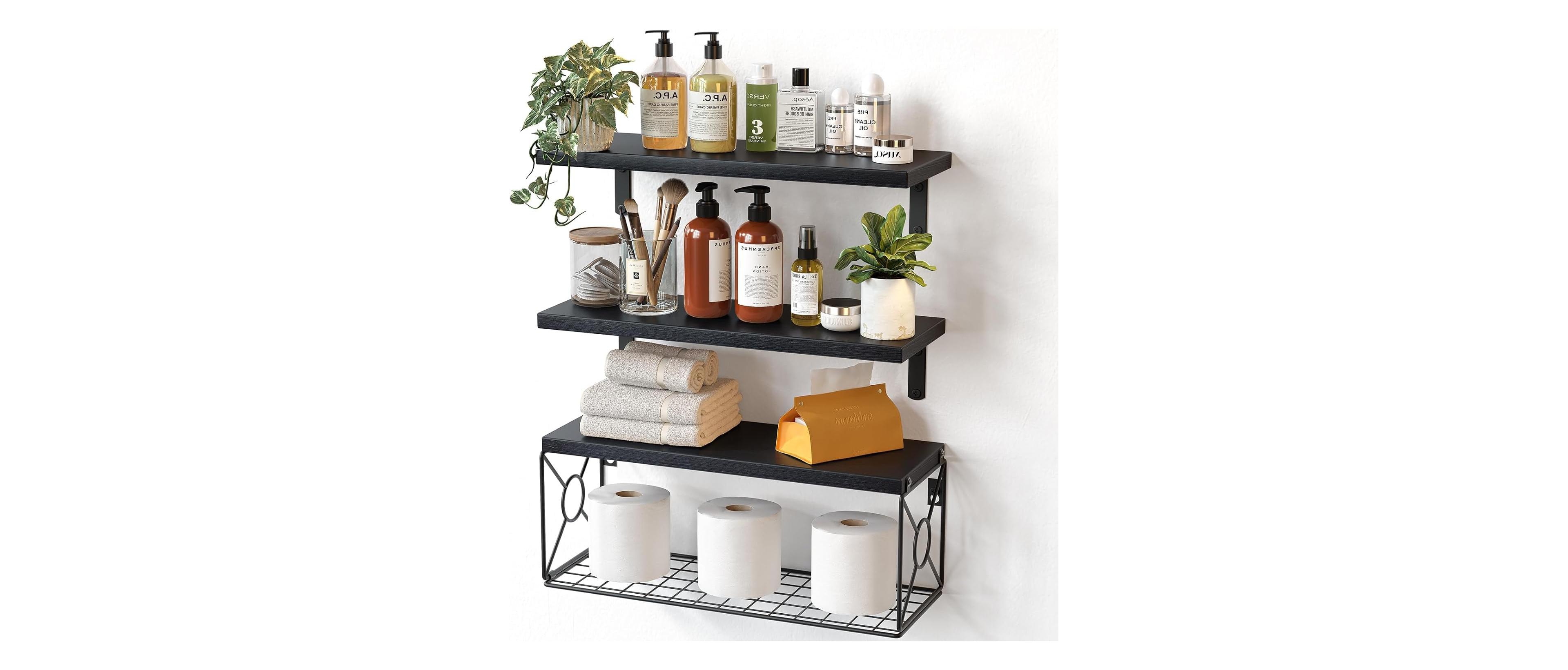 Cyqbd Bathroom Hardware Shelves Storage Basket Set Of 3