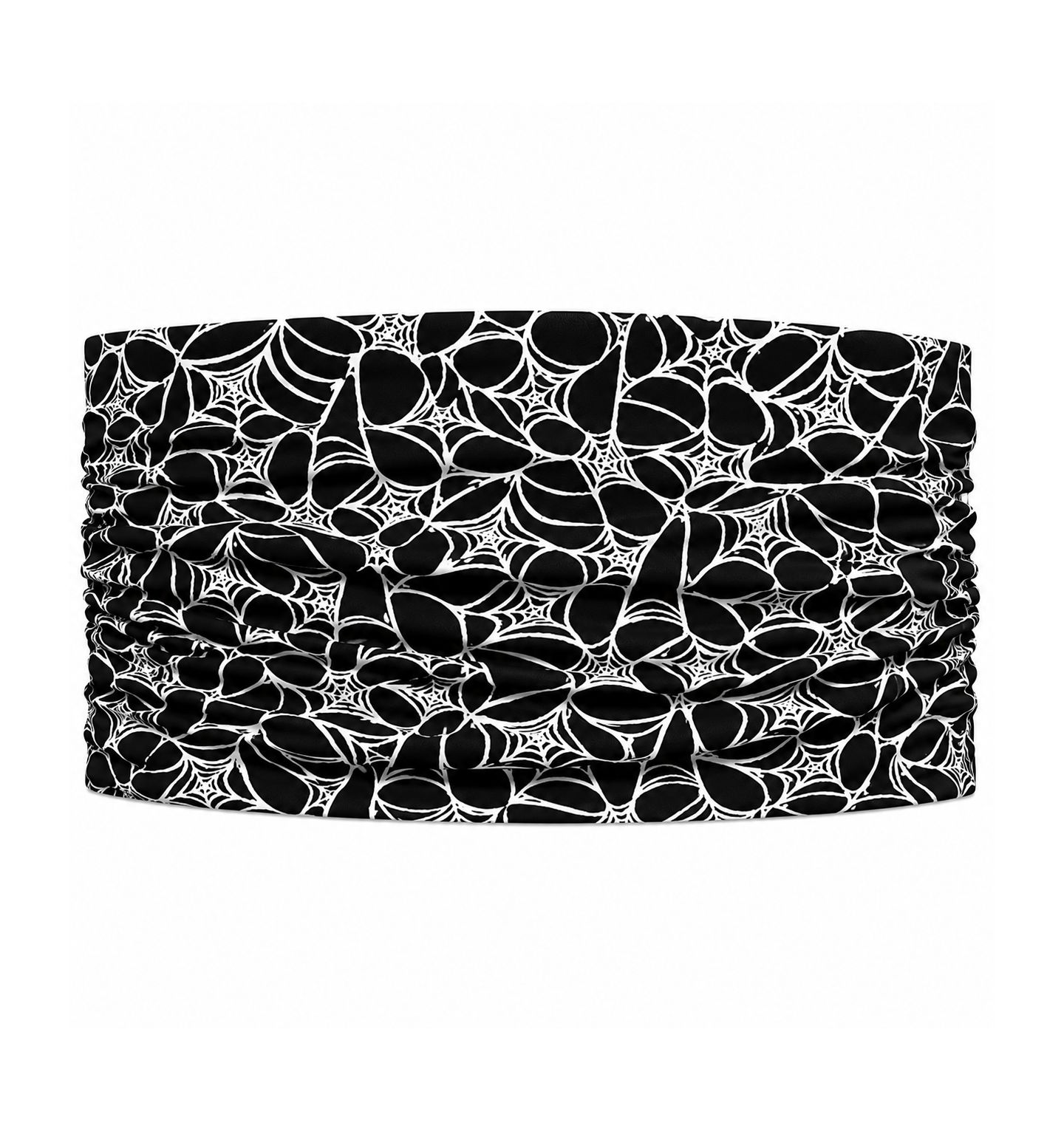 Детские аксессуары для волос Headbands of Hope Luxe Reversible Tube Turban Spider-Web Print Nine-Way Wear Headband, цвет: Чёрный / Белый — фото 6