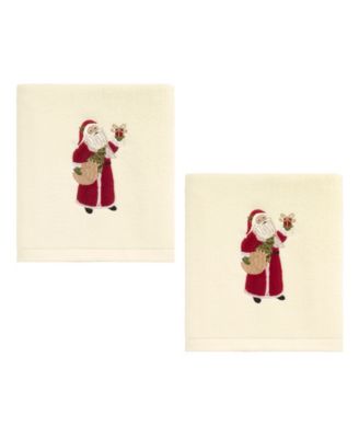 Santa Gifts Cotton Decorative Hand Towel, 2-Pack