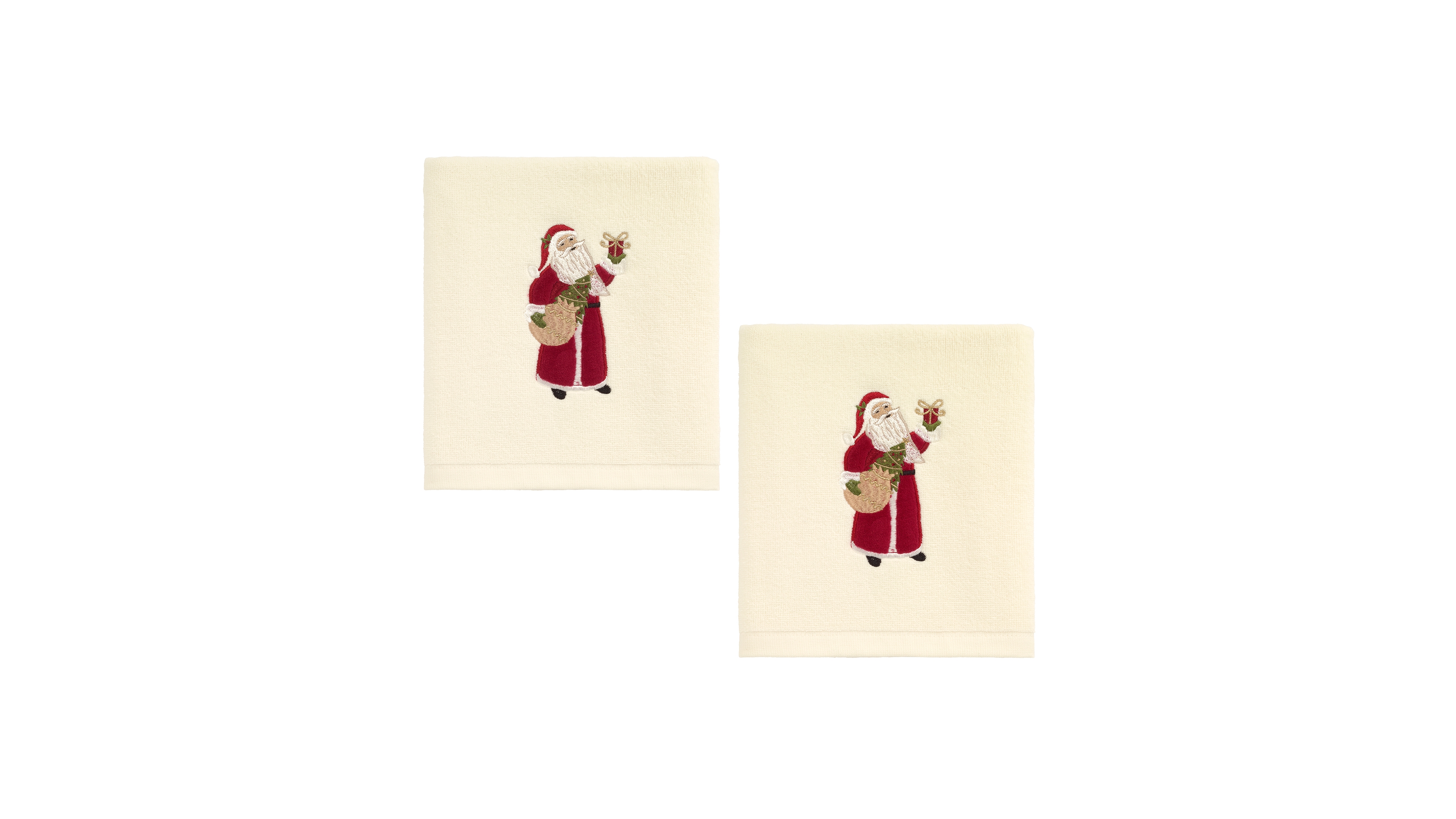 Avanti Santa Gifts Cotton Decorative Hand Towel, 2-Pack