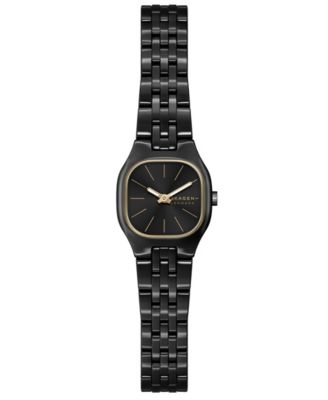 Women's Quartz Mellem Micro Black Stainless Steel Bracelet Watch 20mm
