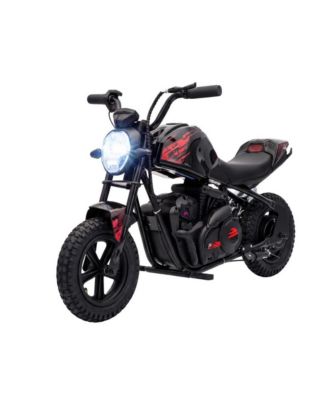 24V Electric Motorcycle with 180W Brushless Motor, 12-Inch Pneumatic Tires, 110 lbs. Capacity, Ages 6+
