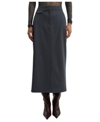 Women's Essential High-Waisted Pencil Maxi Skirt