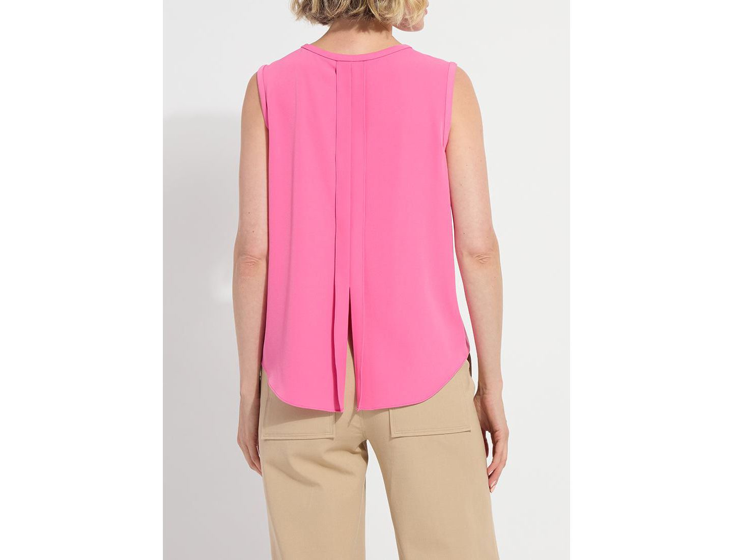 Женский топ LYSSE Kyra Sleeveless Crewneck Pull-On, цвет: Розовый — фото 6