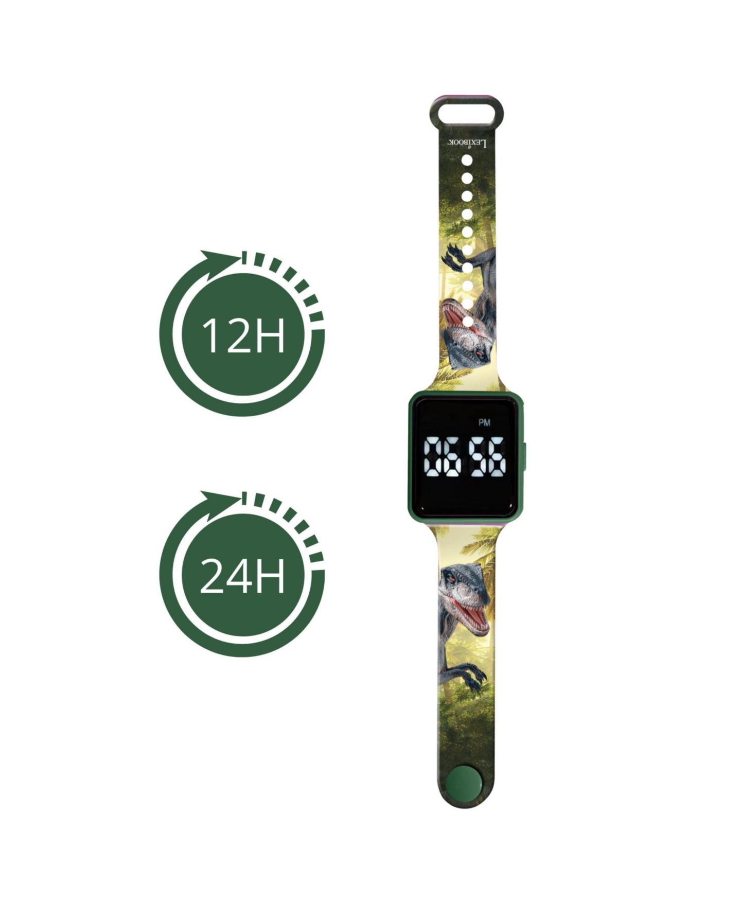 Детские часы Lexibook Dinosaur Digital Alarm, цвет: Жёлтый — фото 2