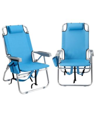 [Same Code:12975209]637099cm Heightened Oxford Cloth Silver White Aluminum Tube Bearing 100kg Beach Chair
