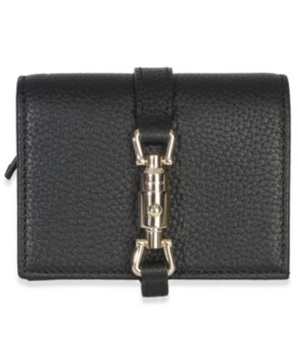 Black Piuma Calfskin Jackie 1961 Mini Wallet