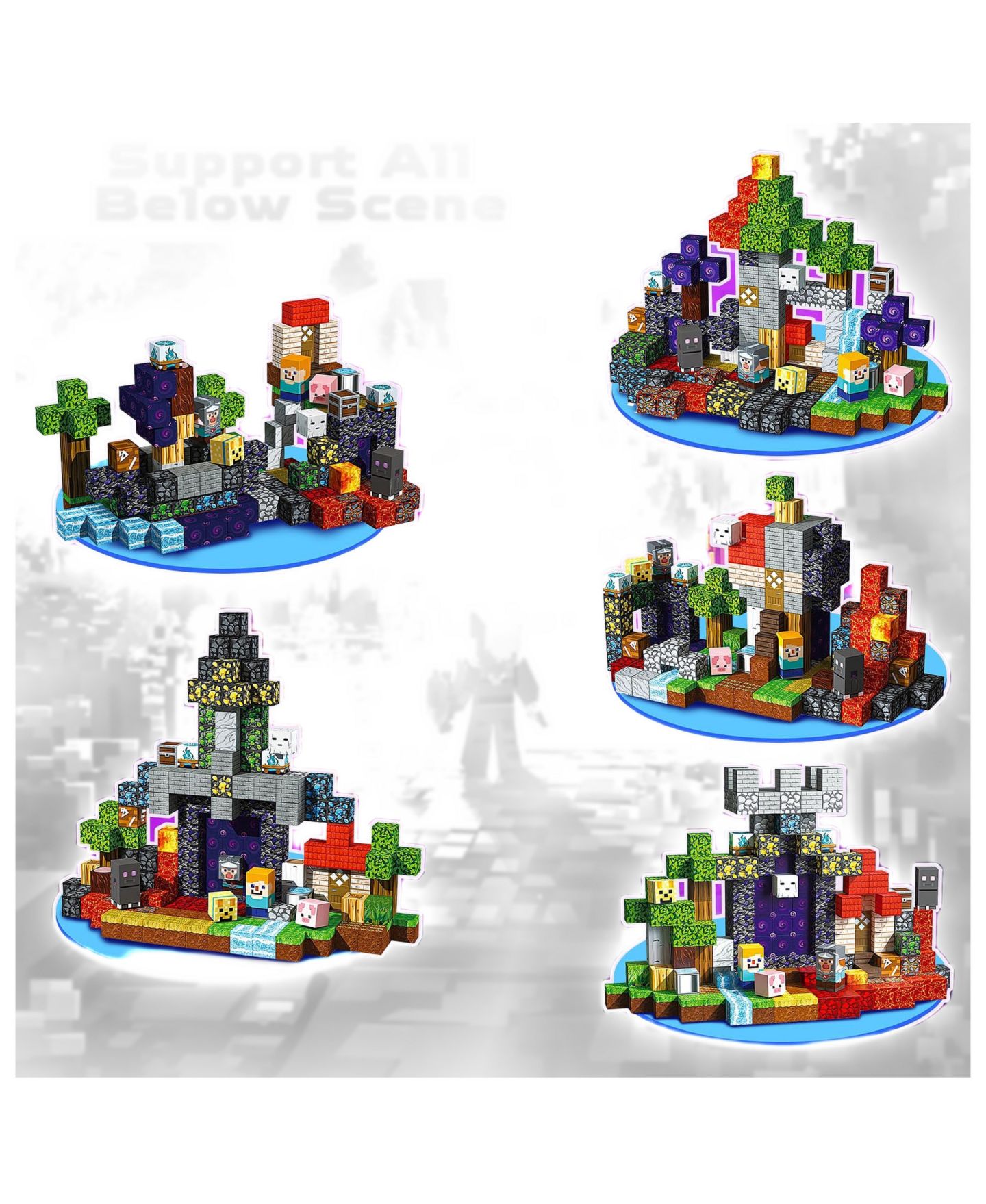 Детский конструктор GNUADZ Minecraft 200-Piece Building Set, Ages 3+, цвет: Разноцветный — фото 3