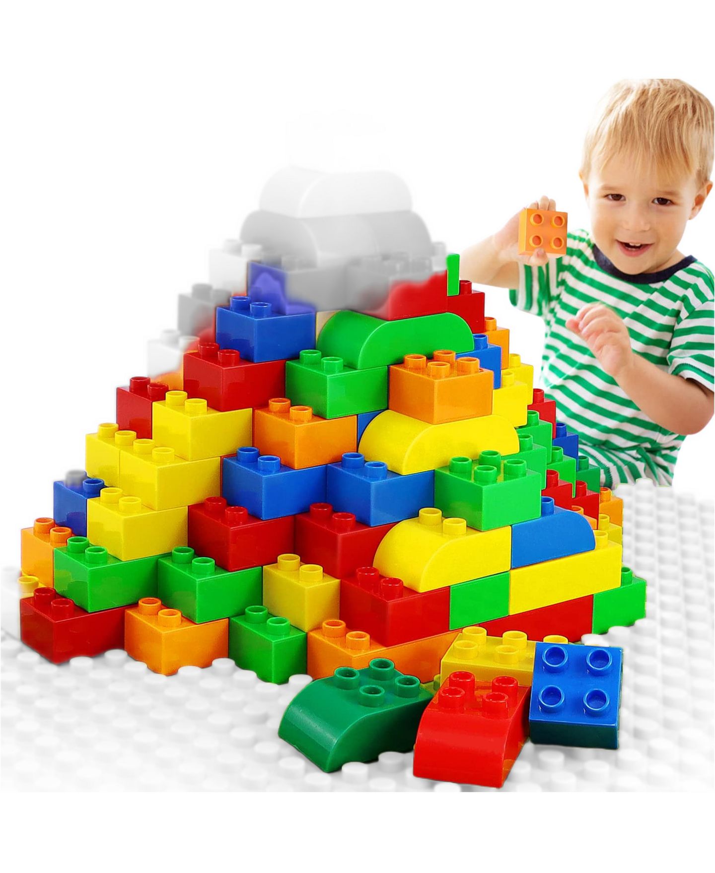 Детские конструкторы GNUADZ Big Building Blocks 150-Piece Set, Ages 2-5, цвет: Разноцветный — фото 1