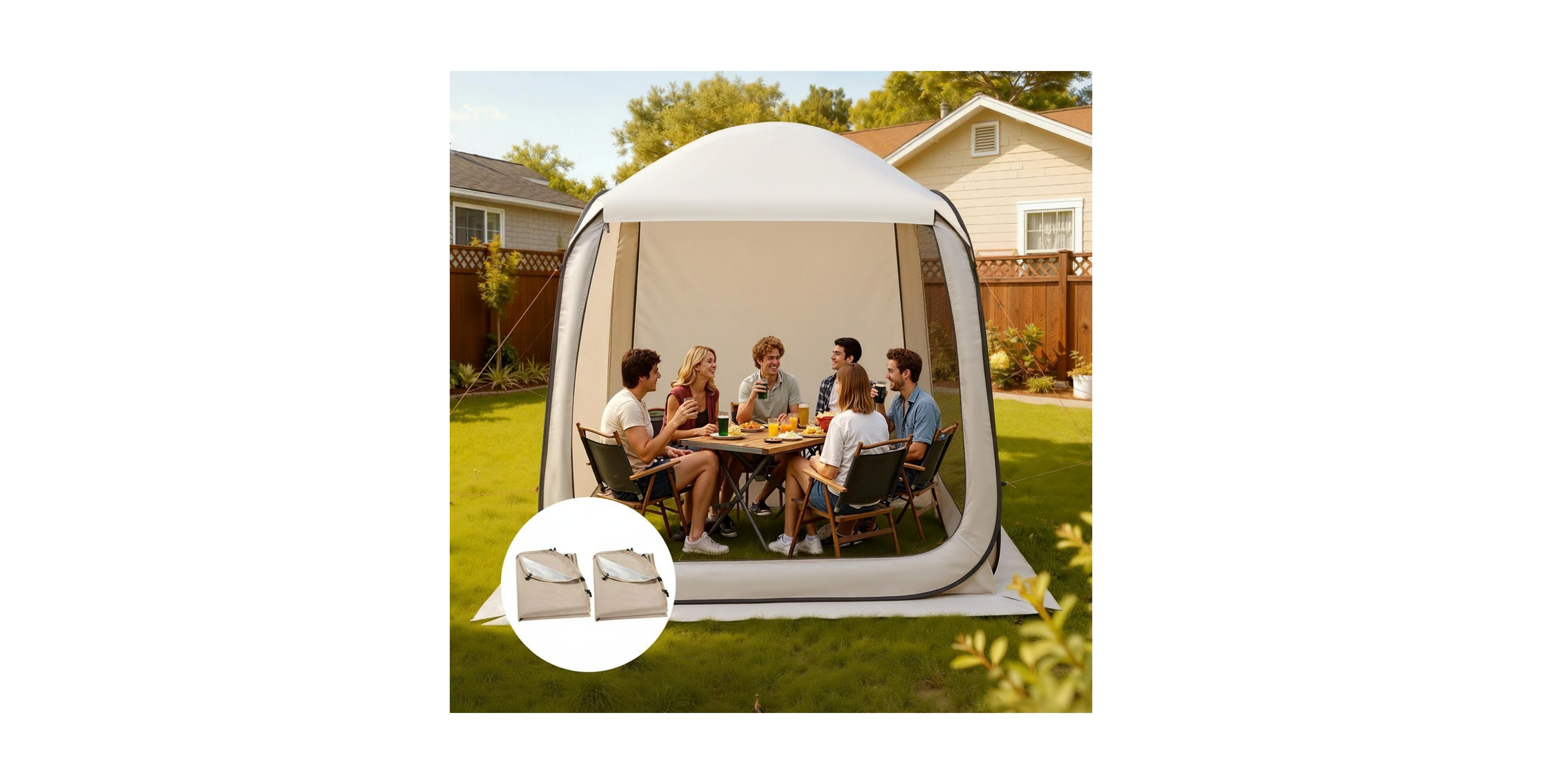 Sugift 300D Oxford Sun Shade Canopy Cover for 6x6 Ft Screen House Tent