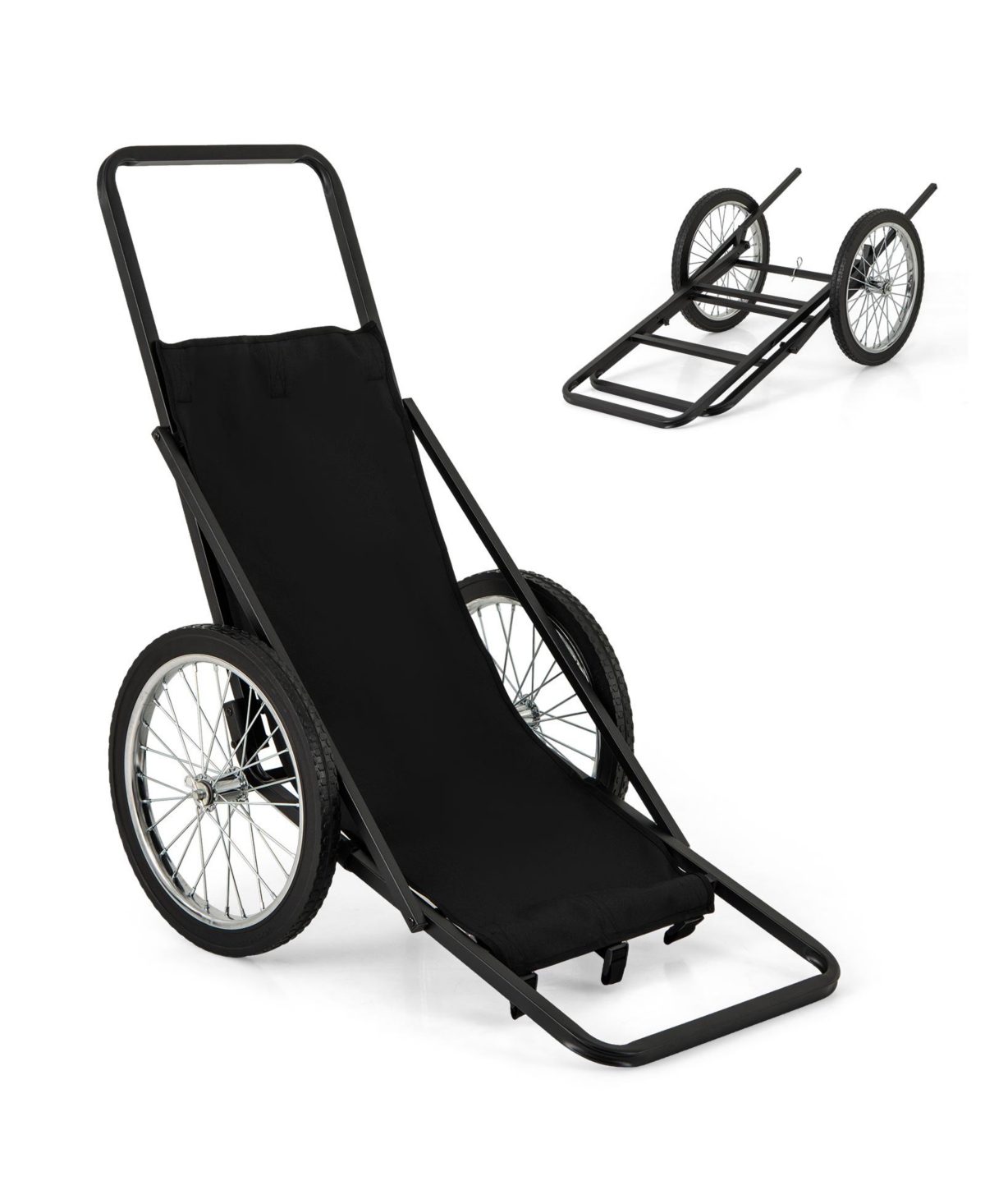 Mecale Folding Deer Game Cart with Polyester Liner and 550 lb Capacity