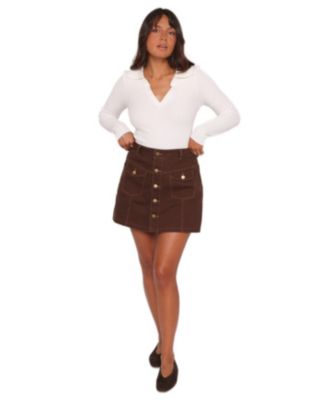 Women's Presley High-Waisted Mini Denim Skort