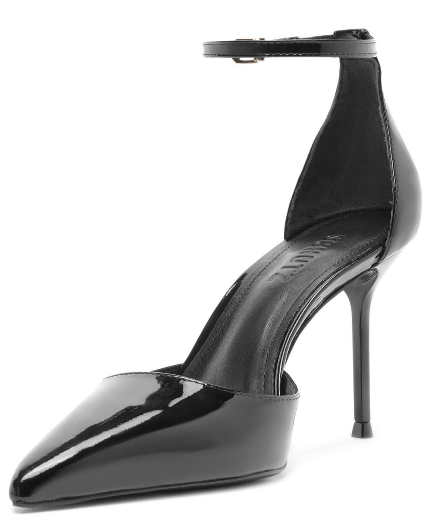 Женские туфли Schutz Paloma Stiletto Pointed Toe Ankle Strap Pumps, цвет: Чёрный — фото 7