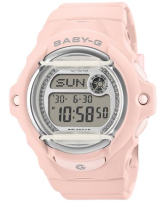 Women's Baby-G Japanese Quartz Digital Pink Resin Watch 42.6mm