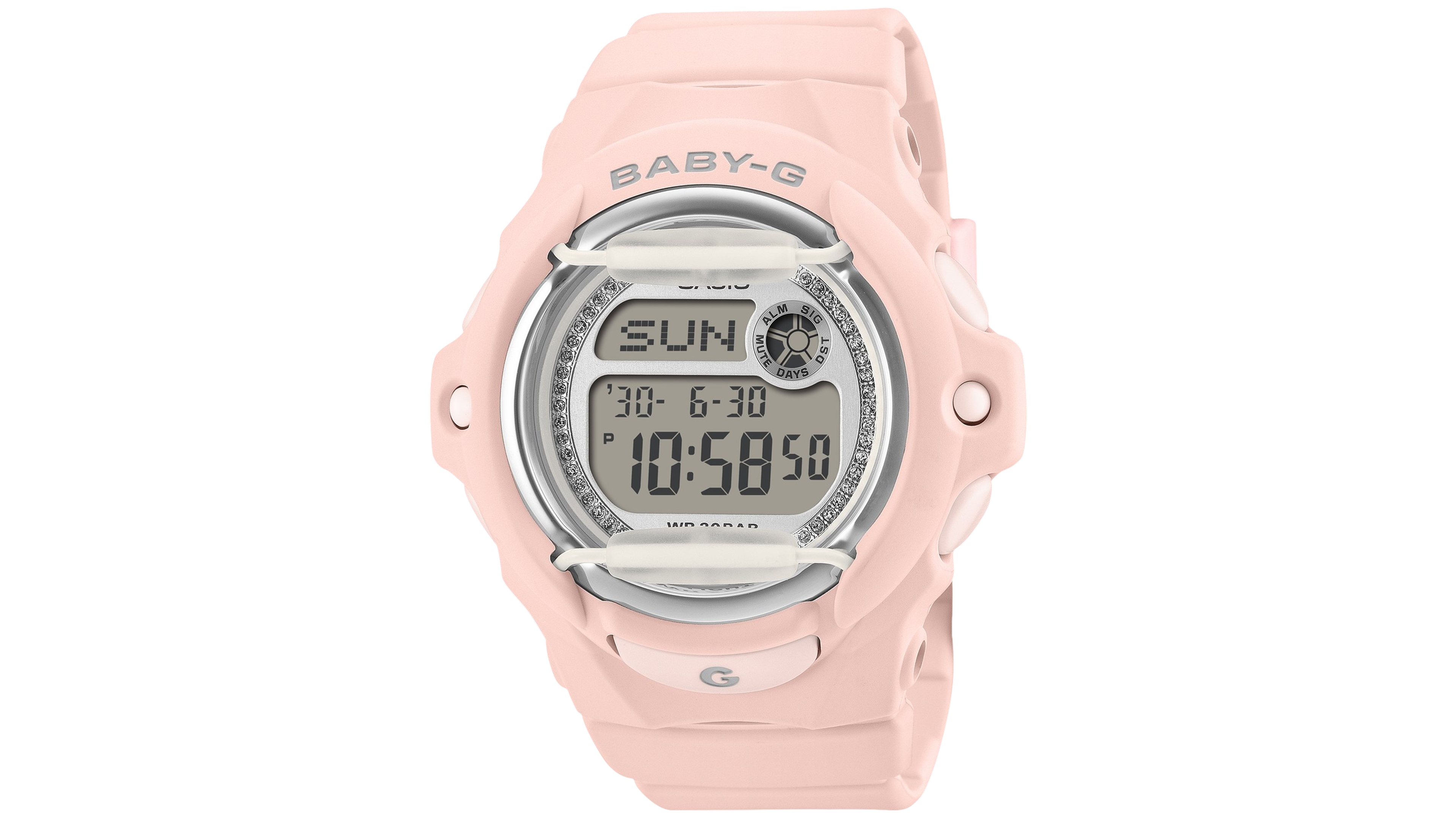 G-Shock Baby-g Women's Japanese Quartz Digital Pink Resin Watch 42.6mm