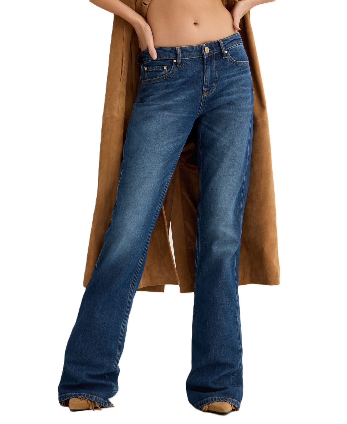 Guess Women's Beverly Low-Rise Flare Stretch-Denim Jeans