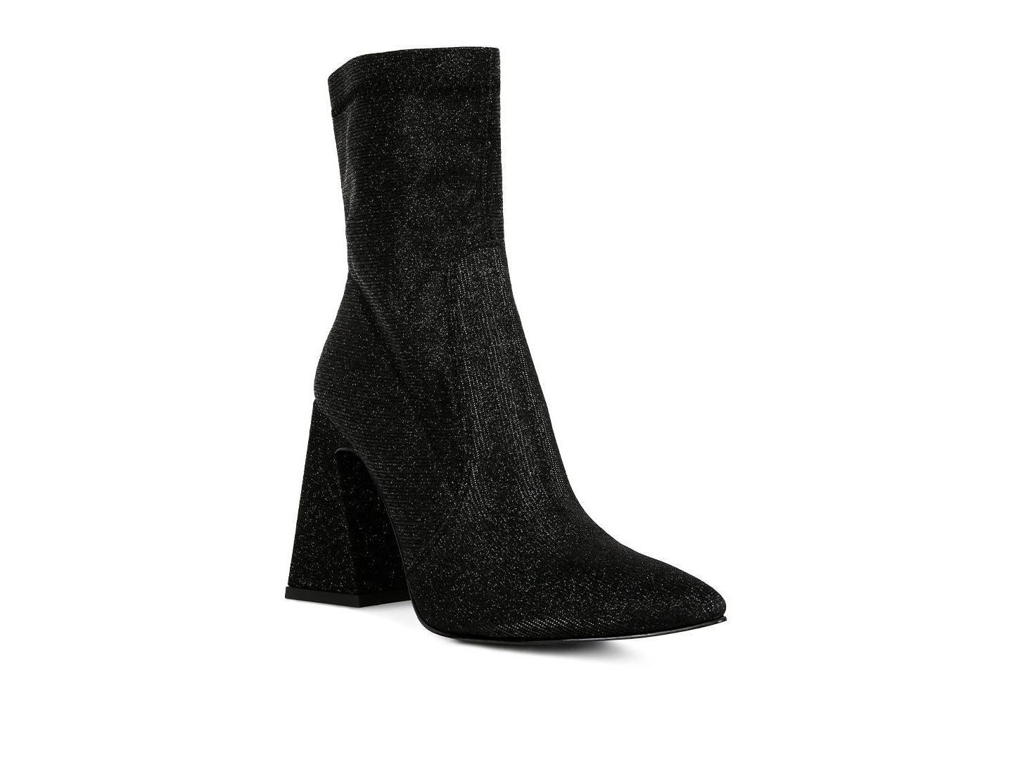 Женские ботинки London Rag Hustlers Shimmer Block Heeled Ankle, цвет: Чёрный — фото 4