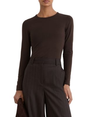 Women's Long-Sleeve Crew Neck Regular-Fit T-Shirt