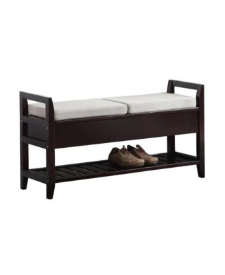Vannes Espresso Storage Shoe Bench