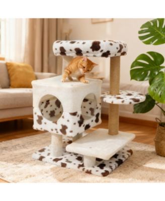 Modern Cat Tower with Wide Perch and 2-Entrance Condo