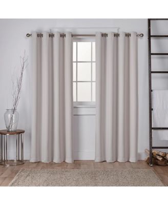 Sateen Twill Woven Room Darkening, Grommet Top Curtain Panels (Set of 2)