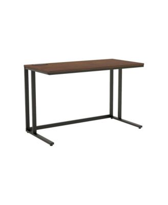 Metal with USB and Power Outlets Writing Desk