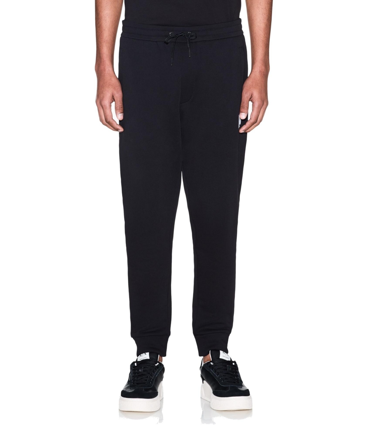 A|X Armani Exchange Men's Black And Gold Box Jogger - Black