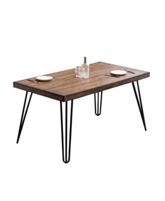 Aryven Industrial Metal Hairpin Design Dining Table.
