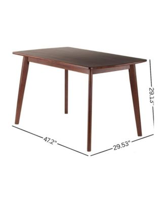 Rectangular Solid Wood Dining Table With Smooth Edges For Kitchen Or Dining