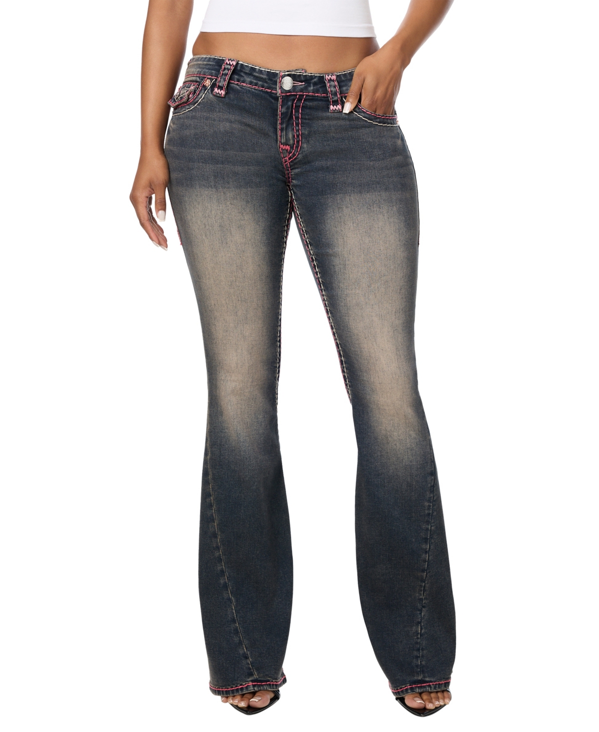 True Religion Women's Low-Rise Flare Jeans