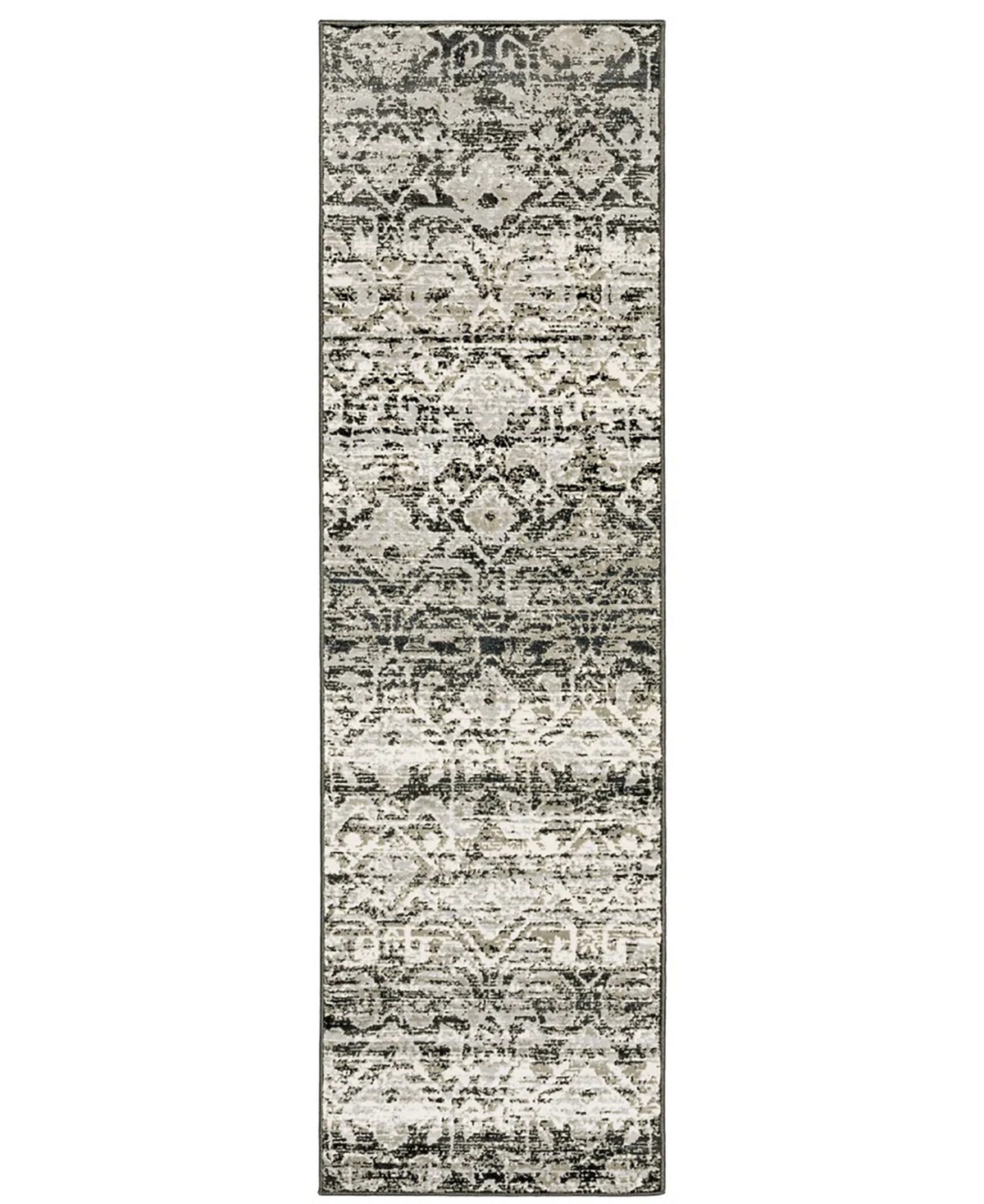 B042H2068230ST 2 ft. 3 in. x 7 ft. 6 in. Bowen Rectangular Area Rug - Grey